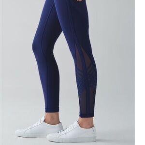 Lululemon Minimalist Tight Hero Blue Luon Rare Yoga Pants Size 6